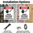 thumbnail image 3 of High Voltage Authorized OSHA Danger Rigid Plastic Sign 14 Inch x 10 Inch - 5 Pack, 3 of 8