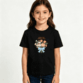 thumbnail image 2 of Girls Graphic Tees Flower Bouquet Floral Kids T Shirt Peace Joy 100% Cotton Short Sleeve Soft Tops 4-13Y, 2 of 5