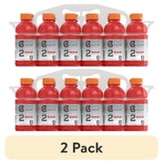 (2 pack) Gatorade G2 Lower Sugar Thirst Quencher Fruit Punch Sports Drink, 12 fl oz, 12 Count Bottles