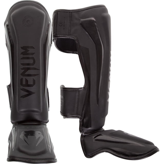 Espinilleras Venum Elite Standup Matte Black M