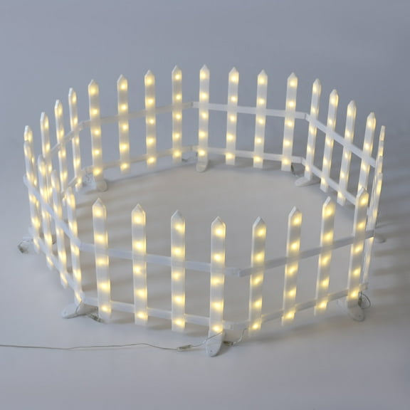 8 PCS Fence Garden Lights Panels Edging Lawn Picket Fence Lights