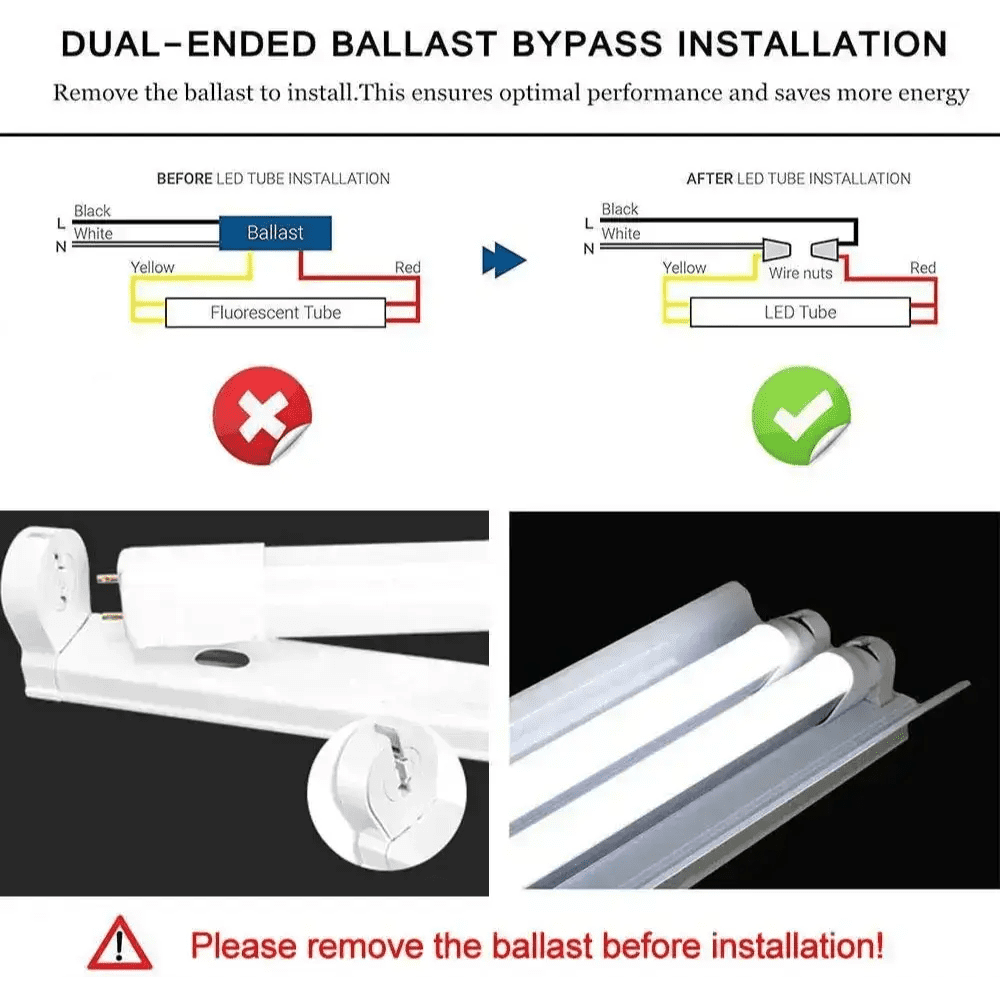 CNSUNWAY LIGHTING T8 LED Bulbs 2FT 9W Clear Cover 6000K Cool White , 4 Pack