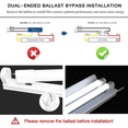 thumbnail image 3 of JESLED 2FT T8 LED Tube Light Bulbs, 10W 1250 Lumens 6000K, G13 Bi-Pin Base Ballast Bypass, Clear Cover 4 Pack, 3 of 4