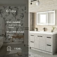 thumbnail image 5 of Eviva Lugano 48" Cement Gray Modern Bathroom Vanity with White Integrated Acrylic Sink, 5 of 7