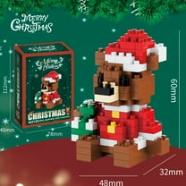 FareFlable Fun Christmas Bear Figurine Building Blocks Set, Fun Christmas Tree Educational Building Toys, Perfect Christmas Decorations for Party Gifts & Favor Toys All Ages