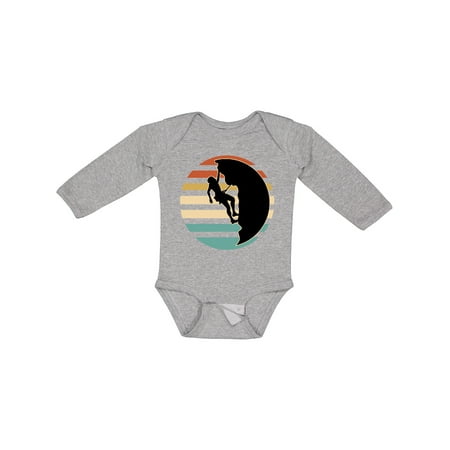 

Inktastic Rock Climbing Mountain Climber Silhouette Boys or Girls Long Sleeve Baby Bodysuit