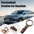 thumbnail image 5 of BQLQBQLQ Creative Metal Leather Key Chain Keychains Car Keyring Keychain Holder G [{, 5 of 8
