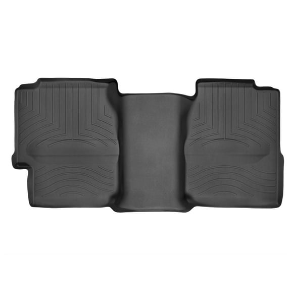WeatherTech Custom Fit FloorLiners compatible with Silverado, Sierra - 2nd Row (with underseat coverage), Black