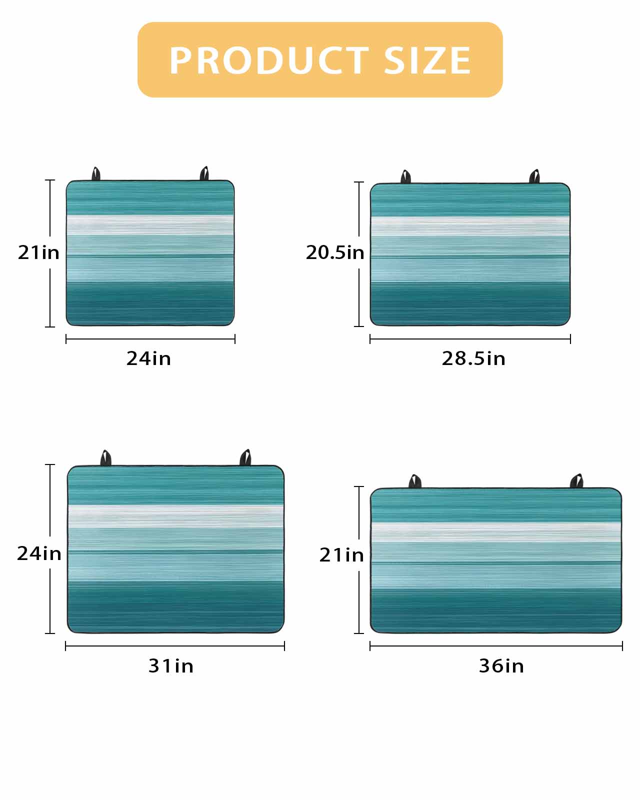 nqOlkjepod Large Induction Cooktop Protector Mat 24"x21", Teal Green Ombre Stripes Stove Top Covers for Electric Stove, Modern Farmhouse Lines Art Stove Burner Cover Mats, Glass Top Stove Cover