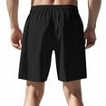 thumbnail image 4 of Men's Cotton Linen Blend Shorts, Relaxed-Fit Beach Shorts with Drawstring Waist & Natural Breathable Fabric ,Black XL, 4 of 4