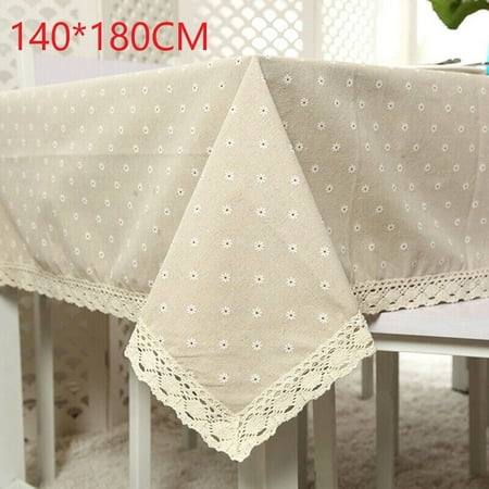 

Square Tablecloth Table Cover Flower Pattern Household Dining Table Cloth wLace