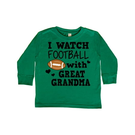 

Inktastic I Watch Football with My Great Grandma Gift Toddler Boy Girl Long Sleeve T-Shirt