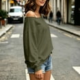 thumbnail image 6 of Diufon Off Shoulder Sweatshirt for Women Long Sleeve Drop Shoulder Pullover Tops Soft Comfy Fall Winter Warm Sweatshirts, 6 of 9