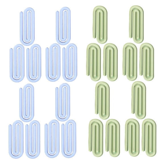 Hemoton 50 Pieces Mini Plastic Paper Clips Small Size for Documents, Files, Memos, and Office Organization Supplies