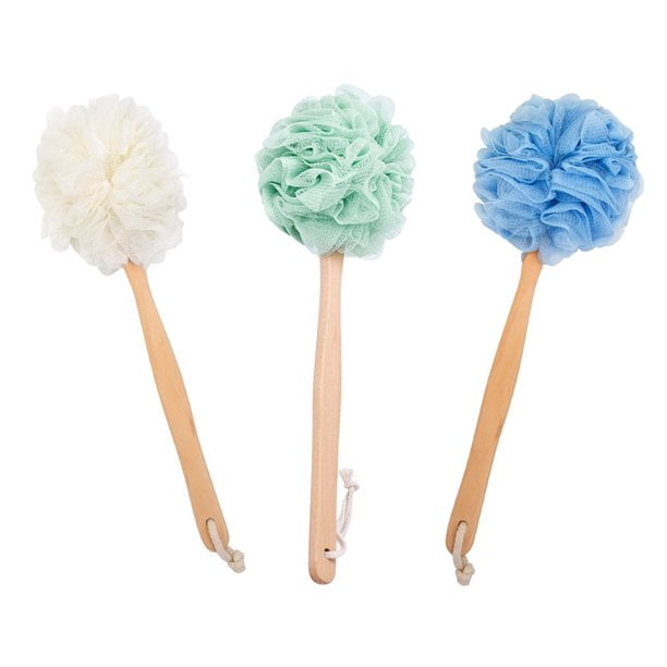 Loofah on a Stick, Exfoliating Lufa Back Scrubber for Shower, Long