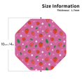 thumbnail image 2 of Zufioo Strawberry Floral Print Leather Coaster Set, Decorative PVC Coasters 4-pack - Scald and Stain-resistant, Suitable for Home, Cafes, Restaurants-Octagon, 2 of 6
