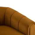 thumbnail image 4 of Rune Modern 360-Degree Swivel Barrel Club Chair, Velvet Upholstered Accent Chair, Turmeric, 4 of 8