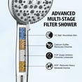 thumbnail image 2 of sumerain Bathroom Shower System with Filtered Handheld Shower for Hard Water, 9 inches Multiple Spray Modes Rain Shower Head, Chrome Finish, 2 of 11