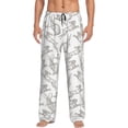 thumbnail image 1 of Balery Hand Drawn Rabbit Pantalones de pijama para hombre, pijama ultraligero, pantalón de descanso-Small, 1 of 6