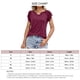 thumbnail image 1 of Camisa de manga corta de color puro para mujer, Camisa de manga corta para mujer, Camisa de manga fruncida para mujer, Camisa de manga corta, Diseño fácil de usar, 1 of 8