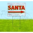 thumbnail image 1 of Santa Arrow (18" x 24") Yard Sign, Includes Metal Step Stake, 1 of 6