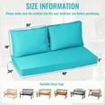thumbnail image 7 of Geemuslly 48 x 24 Outdoor Loveseat Cushion Set, Waterproof & Fade-Resistant Patio Replacement Cushions for Sofa, Bench, or Swing – Thick Seat & Backrest Support,Lake Blue, 7 of 7