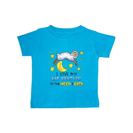 

Inktastic I Love my Big Brother to the Moon and Back Cute Sheep Gift Baby Boy or Baby Girl T-Shirt