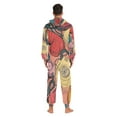 thumbnail image 6 of Cartoon Landlines Adult Onesie Pajamas Slim Fit Christmas One Piece Suit Pjs for Women and Men Hooded Zipper, 6 of 7