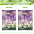 thumbnail image 2 of He is Risen Spring Garden Flags Easter Cross Lily Burlap Yard Flag Purple Lilies Butterfly Resurrection Theme Garden Flags for Faith Religious Church Easter Day Party Supplies 12 x 18 Inches, 2 of 3