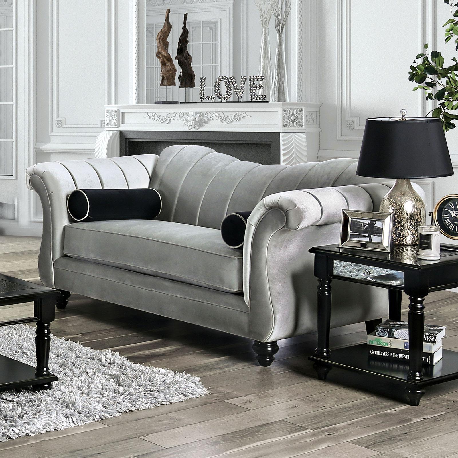 Transitional Fabric Upholstery Loveseat in Beige Marvin by Furniture of America - image 1 of 1