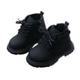 thumbnail image 3 of Sngxgn Kids Boots Boys Girls Lace Up Ankle Boots Side Zipper Boots(Little Kid/Big Kid)(Black,10), 3 of 7