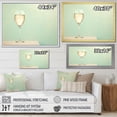 thumbnail image 4 of Designart "Simplistic Sips In Green Champagne Glass I" Champagne Floater Framed Canvas Prints, 4 of 5