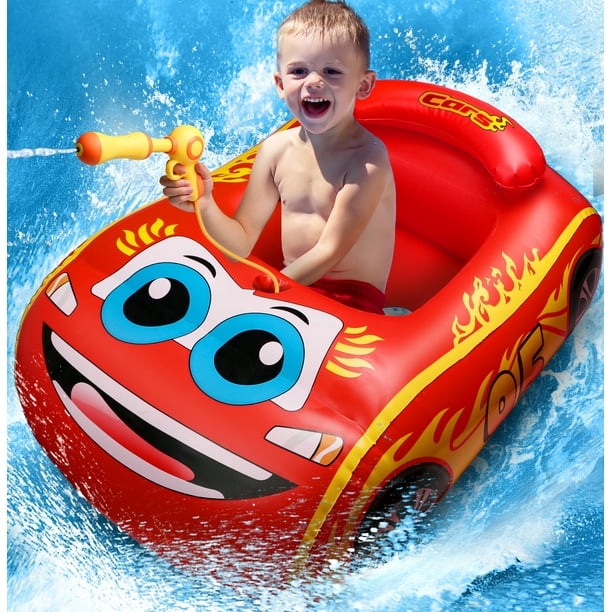 Hot Bee Baby Inflatable Pool Float,Car Shaped Baby Swimming Float with