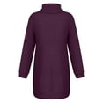 thumbnail image 7 of Daznico Women's Turtleneck Sweater Dress,Women Casual Solid Long Sleeve Sweater Dress Turtleneck Sweater Pullover Dress,Size S, 7 of 7