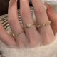 thumbnail image 4 of Anillo simple de moda, conjunto de anillo femenino ajustable de apertura personalizada de tres piezas JAMW Sencillez, 4 of 5