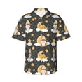 thumbnail image 2 of Goofa Cute Bee Gnome Hawaiian Shirt for Men, Unisex Summer Beach Casual Short Sleeve Button Down Shirts,Aloha Tropical Floral print shirt-Large, 2 of 9