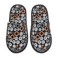 thumbnail image 2 of KLL Colorful Screws Slippers for Women Men House Slip on Indoor Outdoor Bedroom Furry Fleece Lined Ladies Comfy Anti-Skid Rubber Hard Sole-Medium, 2 of 8