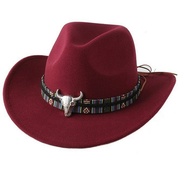 TELOLY Cowboy Hat,Fashionable Cowgirl Hat,Shaped Safari Hat for Face-Framing