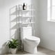 thumbnail image 1 of Estante de almacenamiento sobre el inodoro Estantería organizadora de baño de 3 niveles, plástico y plancha, ahorro de espacio sobre el inodoro o lavadora, 61x18,5x9,84 pulgadas, negro o blanco, 1 of 8