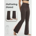thumbnail image 4 of BALEAF Womens Flare Yoga Pants with Pockets Drawstring Flared Leggings Tummy Control High Waist Bell Bottom Seal Brown 2XL, 4 of 7