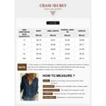thumbnail image 4 of Chase Secret Blouses for Women V Neck Roll Up Long Sleeve Button Down Tops Linen Casual Shirts Blue, 4 of 4
