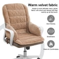 thumbnail image 3 of Eurhowing Thick Seat Cushion with Backrest, Velvet Back & Butt Support Office Chair Cushion, Chair Pad for Home Office, Khaki, 3 of 13