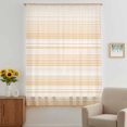 thumbnail image 3 of Orange Stripe Sheer Curtains 54 Inches Long, Abstract Art Modern Vertical Striped Light Filering Curtains, Breathable Simi Curtain Privacy Drapes for Kitchen Bathroom Small Window Treatment, 3 of 9