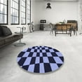 thumbnail image 4 of Ahgly Company Machine Washable Indoor Round Transitional Night Blue Area Rugs, 3' Round, 4 of 7