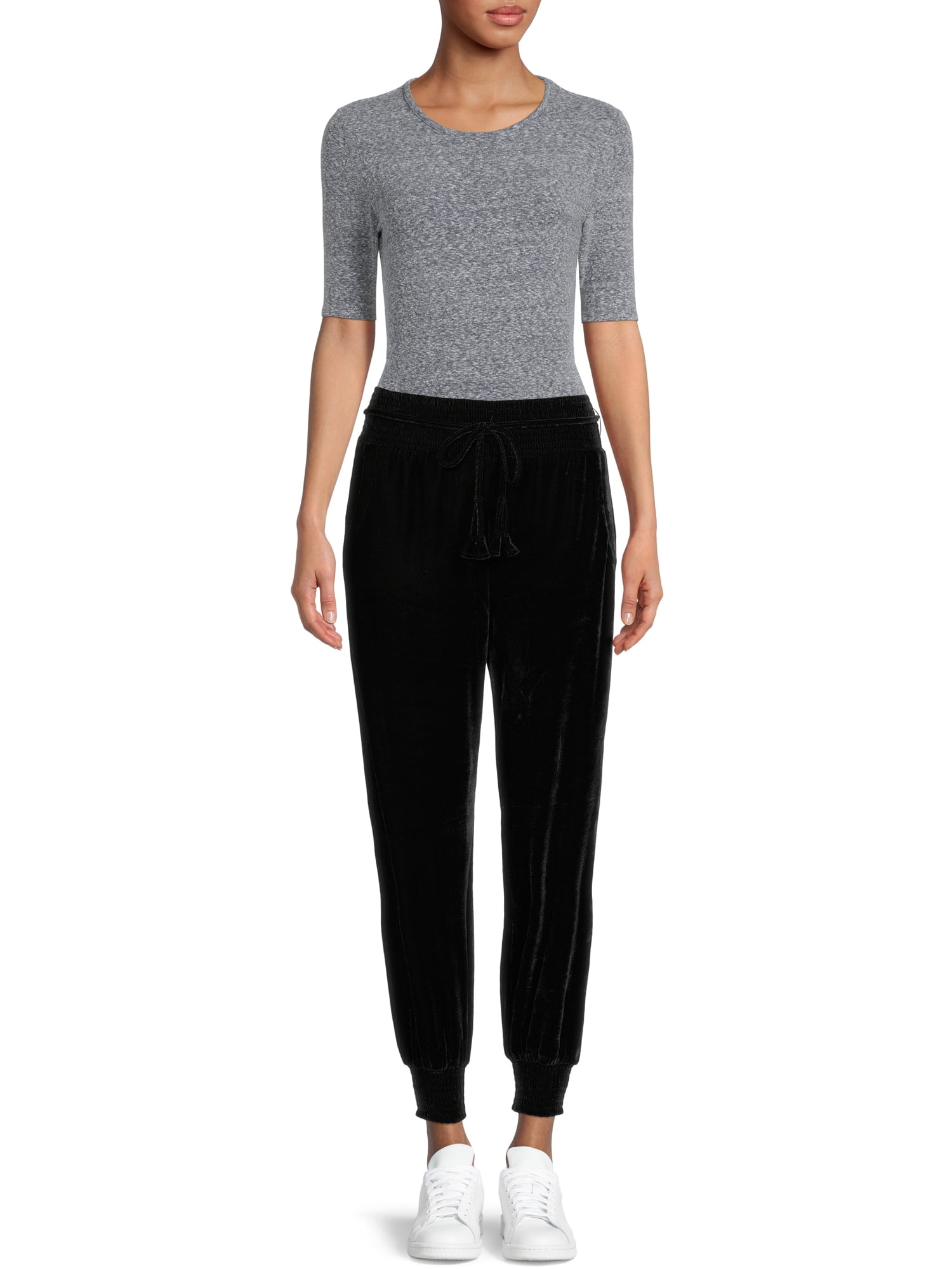 Time and Tru Women's Plush Velour Joggers