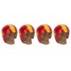 thumbnail image 2 of 4 tapas para válvula de neumático de coche con forma de calavera, universales, ABS, de cobre, resistentes al óxido, para SUV y camiones, color rojo, 2 of 14