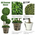 thumbnail image 4 of Costway 30" Artificial Topiary Triple Ball Tree Indoor Outdoor UV Resistant, 4 of 10
