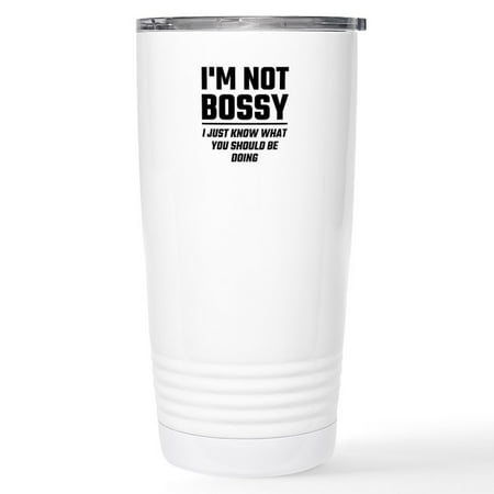 

CafePress - I m Not Bossy I Just Kn Stainless Steel Travel Mug - Stainless Steel Travel Mug Insulated 20 oz. Coffee Tumbler