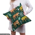 thumbnail image 4 of Ambesonne Tigers Fabric by the Yard Upholstery, Jungle Animals Forest Life, 1 Yard, Hunter Green Multicolor, 4 of 4