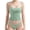 Light Green, variant on Women's 2 Piece Double Line Square Neck Tank Tops and V-Strings Underwear Summer Basic Cami Shirt Sets Purple XXL